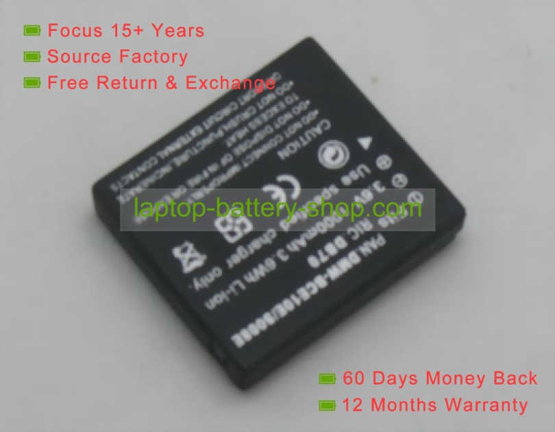Ricoh DB-70, DMW-BCE10 3.7V 1000mAh replacement batteries - Click Image to Close