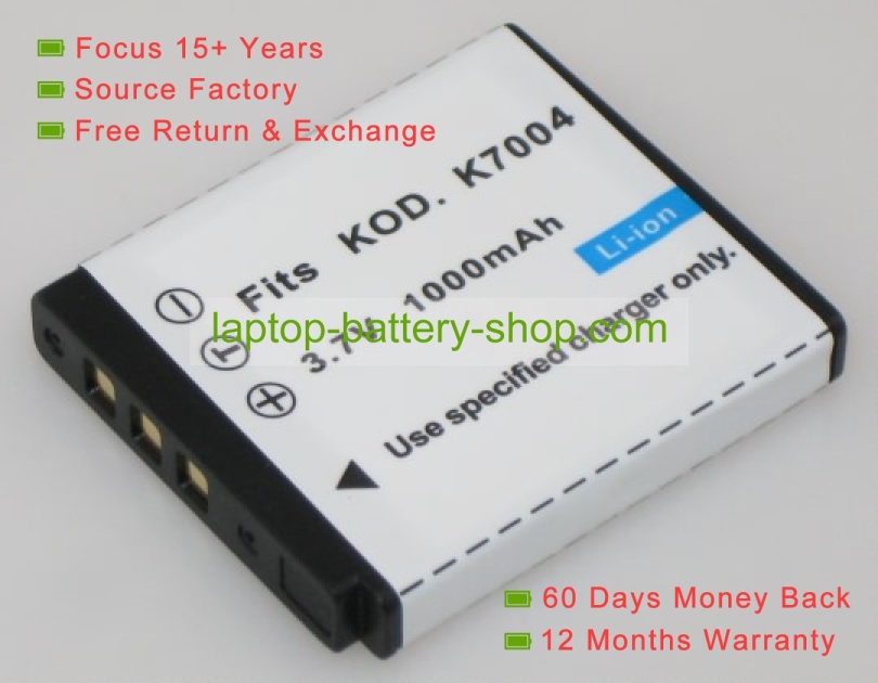 Fujifilm NP-50, KLIC-7004 3.7V 1000mAh replacement batteries - Click Image to Close