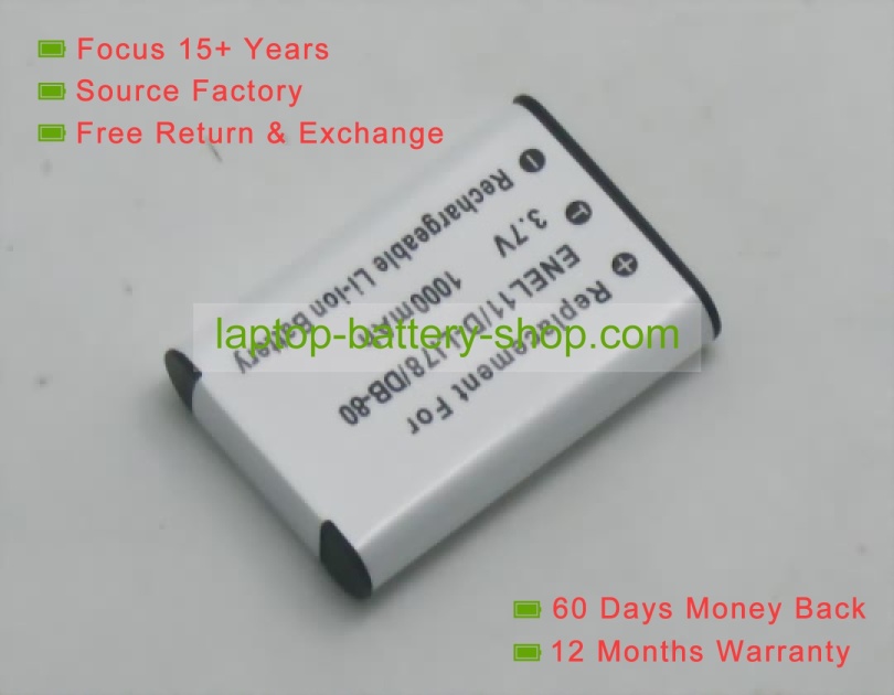 Olympus LI-60B, D-LI78 3.7V 680mAh replacement batteries - Click Image to Close