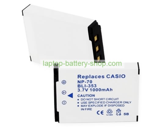 Casio NP-70 3.7V 1000mAh replacement batteries - Click Image to Close