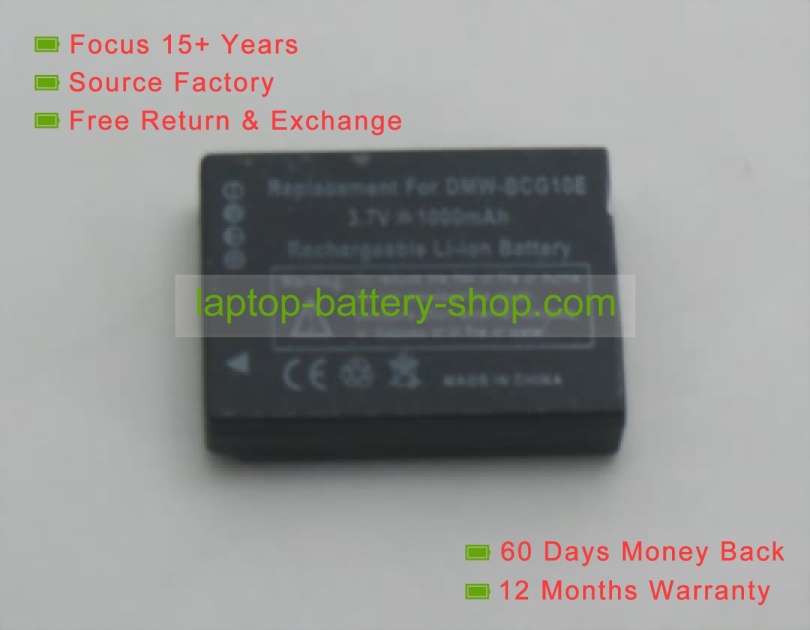 Panasonic DMW-BCG10, DMW-BCG10E 3.6V 895mAh replacement batteries - Click Image to Close