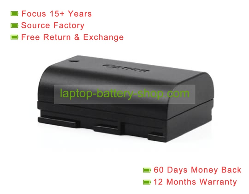 Canon LP-E6, LP-E6N 7.2V 1500mAh replacement batteries - Click Image to Close