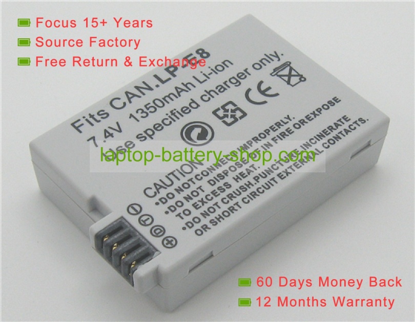 Canon LP-E8 7.2V 950mAh replacement batteries - Click Image to Close