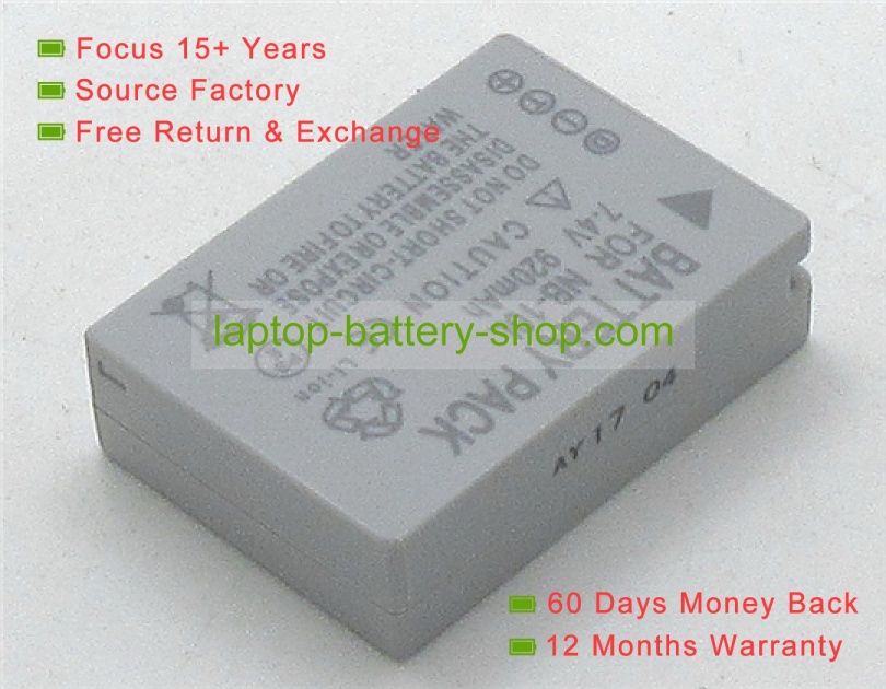 Canon NB-10L 7.4V 800mAh replacement batteries - Click Image to Close
