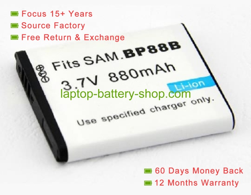 Samsung BP88B 3.70V/3.6VV 880mAh replacement batteries - Click Image to Close