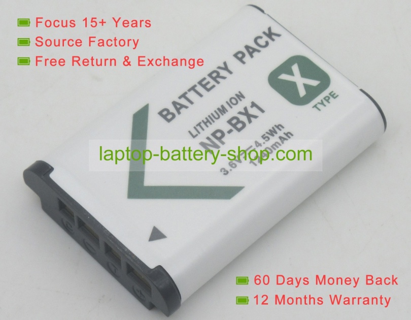 Sony NP-BX1 3.7V/3.6V 1240mAh replacement batteries - Click Image to Close