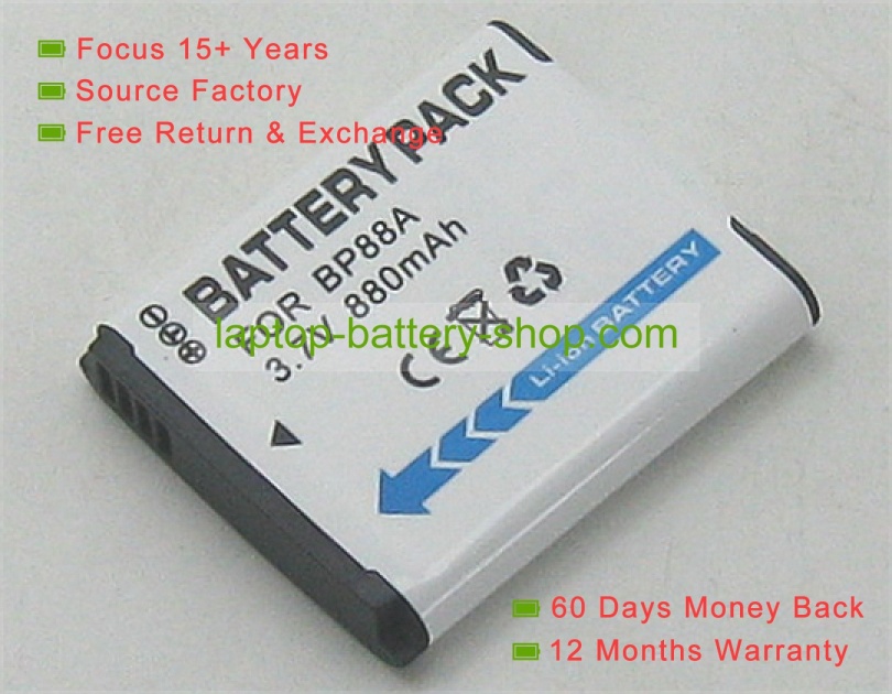 Samsung BP-88A, BP88A 3.7V 880mAh replacement batteries - Click Image to Close