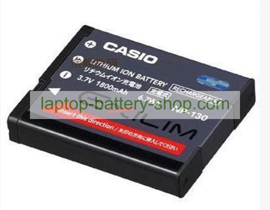 Casio NP-130, NP-130A 3.7V 1800mAh replacement batteries - Click Image to Close