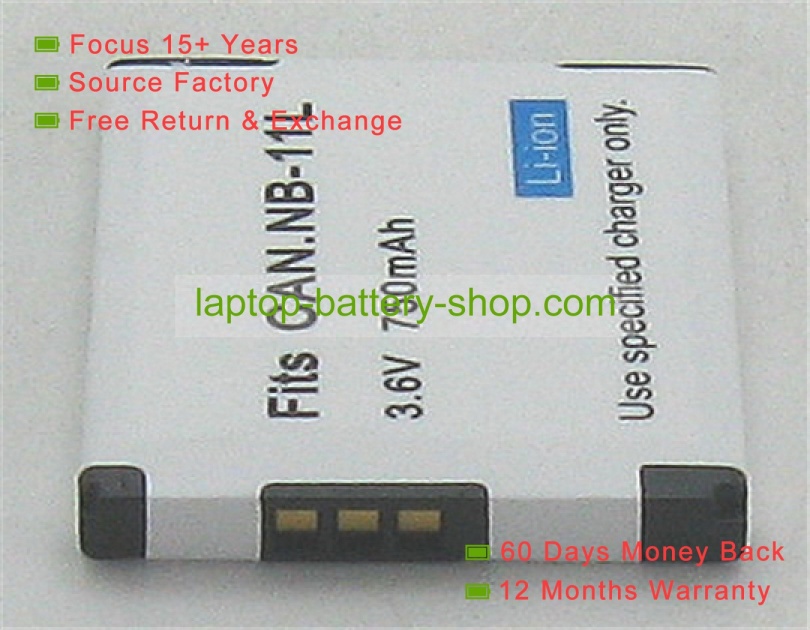 Canon NB-11LH 3.6V 750mAh replacement batteries - Click Image to Close