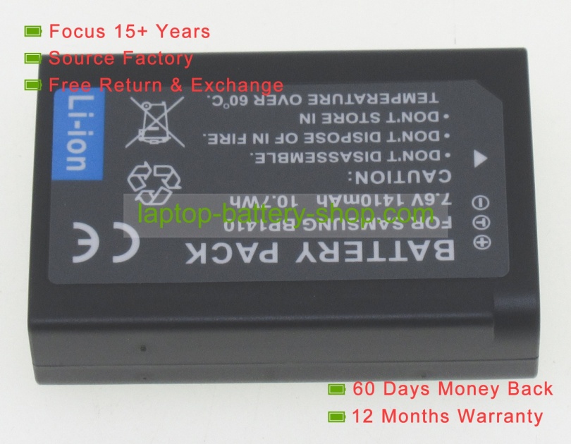 Samsung BP1410 7.6V 1410mAh replacement batteries - Click Image to Close