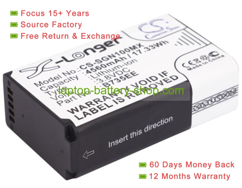 Samsung B735EE, CS-SGN100MX 3.8V 4560mAh replacement batteries - Click Image to Close