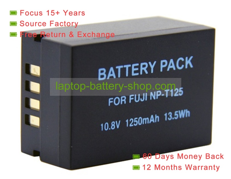 Fujifilm NP-T125 10.8V 1250mAh replacement batteries - Click Image to Close