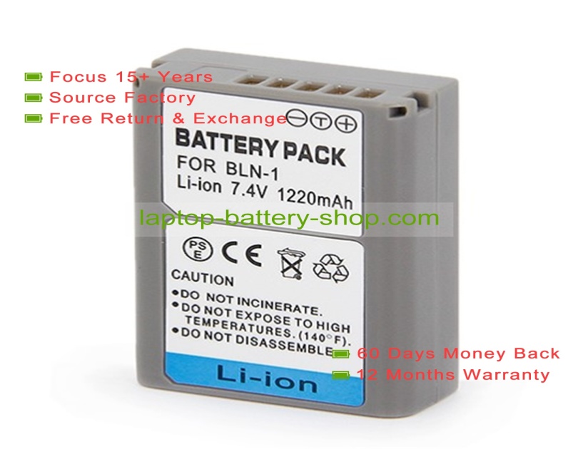 Olympus BLN-1 7.4V 1220mAh replacement batteries - Click Image to Close