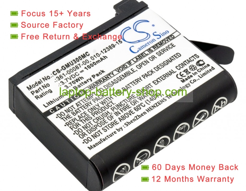 Other 010-12389-15, 361-00087-00 3.7V 1000mAh original batteries - Click Image to Close