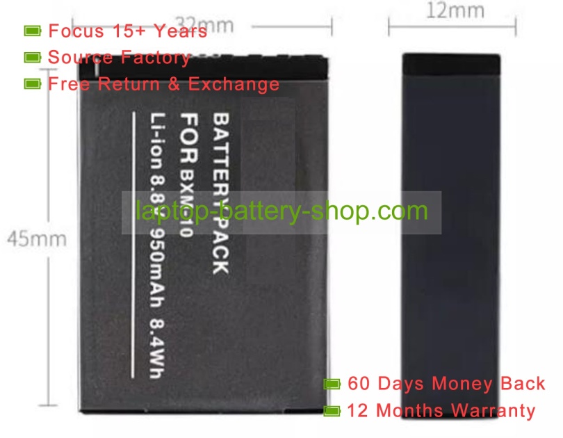 Other BXM-10 8.8V 950mAh replacement batteries - Click Image to Close