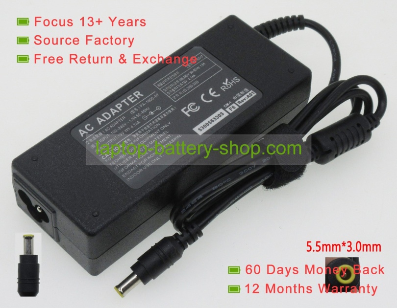 Samsung AD-9019, ADP-60ZH 19V 4.74A replacement adapters - Click Image to Close