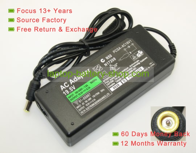 Sony VGP-AC19V26, VGP-AC19V27 19.5V 4.1A replacement adapters - Click Image to Close