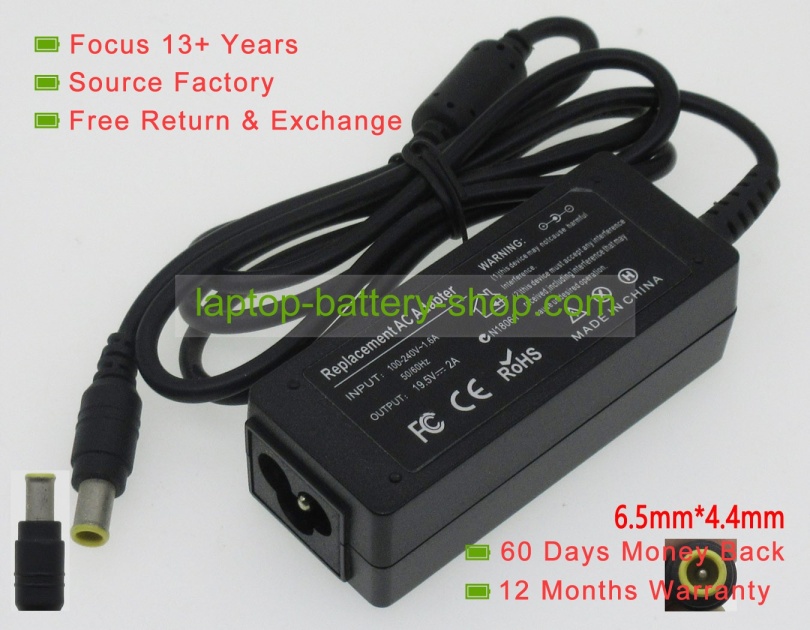 Sony VGP-AC19V39, VGP-AC19V40 19.5V 2A replacement adapters - Click Image to Close