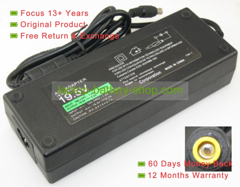 Sony VGP-AC19V15, PCGA-AC19V7 19.5V 6.15A original adapters - Click Image to Close