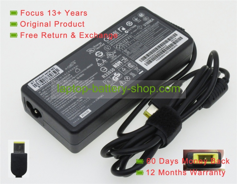 Lenovo ADL135NDC3A, 45N0358 20V 6.75A original adapters - Click Image to Close