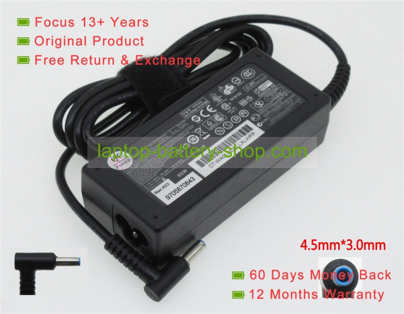 Hp 709985-002, HSTNN-DA40 19.5V 3.33A original adapters - Click Image to Close