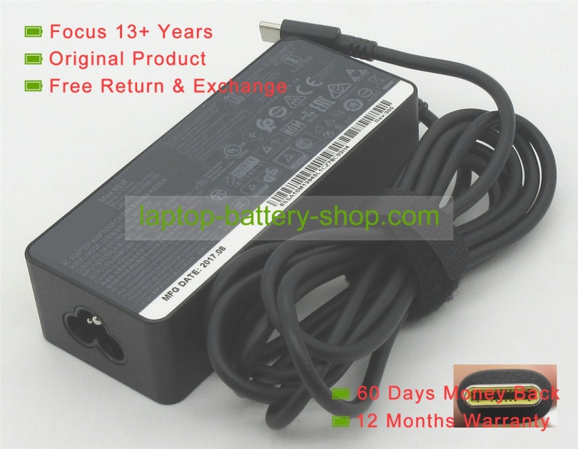 Lenovo ADLX65YLC3A, ADLX65YCC3A 20V/15V/9V/5V 3.25A/3A/2AA original adapters - Click Image to Close