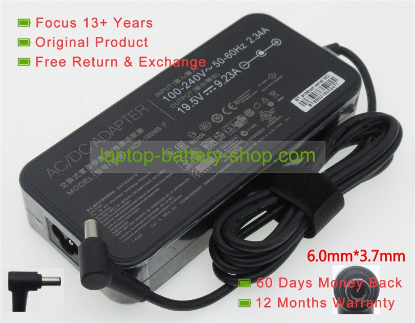 Asus ADP-180MB F, FA180PM111 19.5V 9.23A original adapters - Click Image to Close