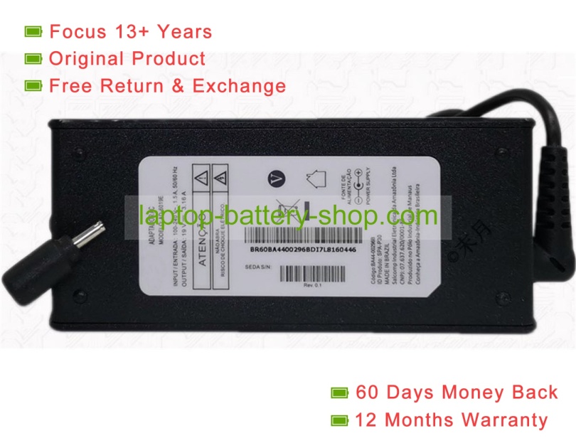Samsung AD-6019E 19V 3.16A original adapters - Click Image to Close