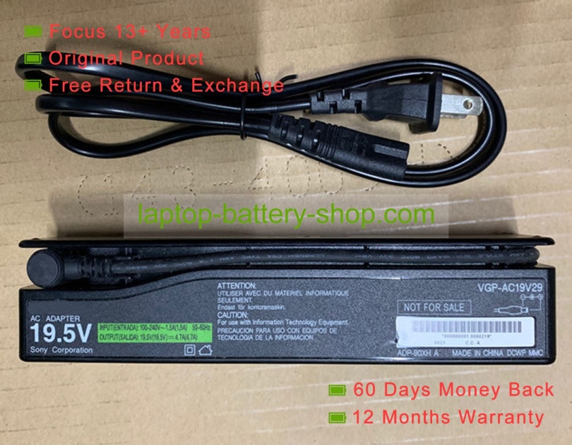 Sony VGP-AC19V30, VGP-AC19V29 19.5V 4.7A original adapters - Click Image to Close