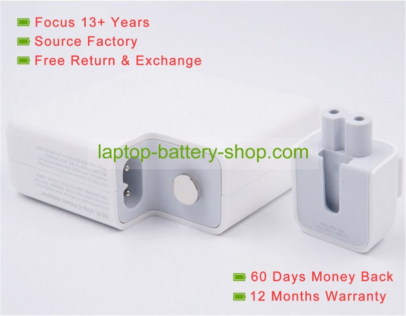 Apple A1344, A1343 5.2V/9V/15V/20.5V 3A/4.7A replacement adapters - Click Image to Close