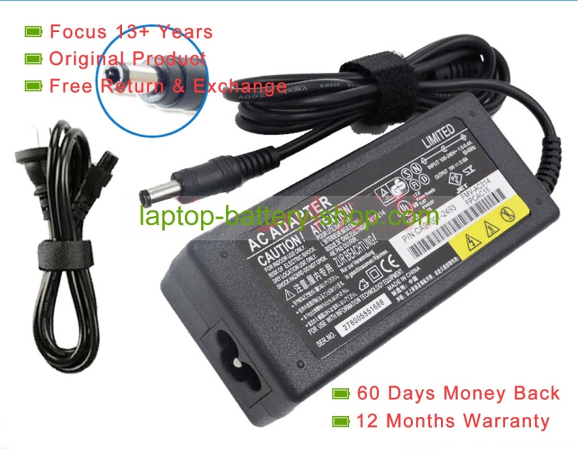 Nec PC-VP-WP36, ADP-75RB 19V 3.42A/2.64A/3.16A/2.1AA original adapters - Click Image to Close