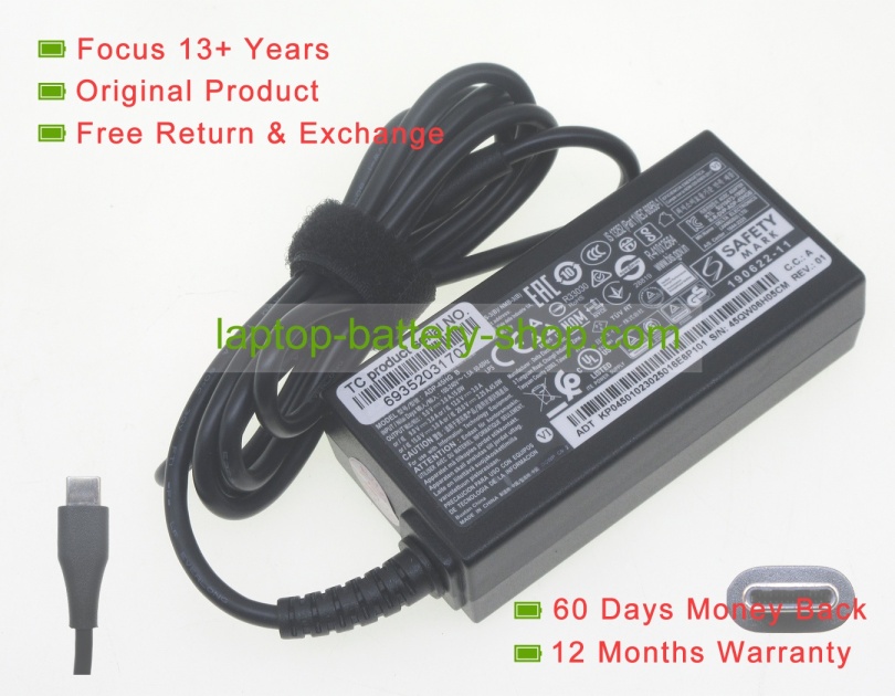 Delta ADP-45HG B 5V/9V/12V/15V/20V 3A/2.25A original adapters - Click Image to Close