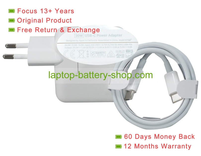 Apple A2164 20V/15V/9V/5V 1.5A/2A/3A original adapters - Click Image to Close