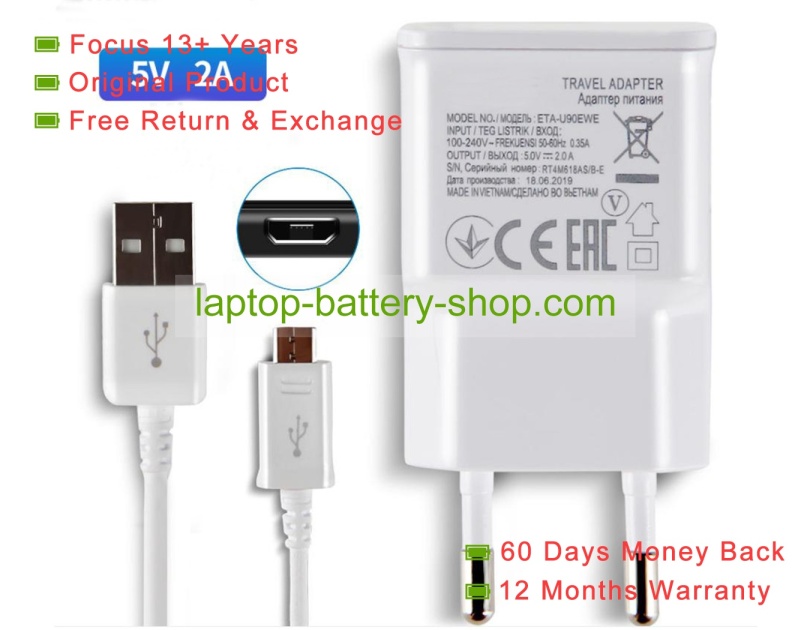 Samsung ETA-U90EWE 5V 2A original adapters - Click Image to Close