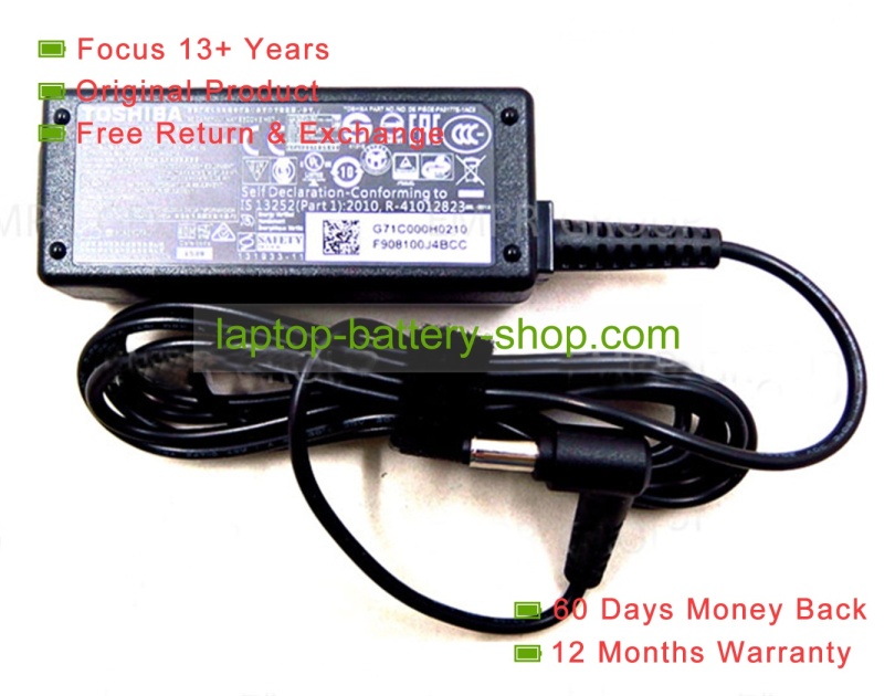 Toshiba PA3822U-1ACA, PA3468U-1ACA 19V 2.37A original adapters - Click Image to Close