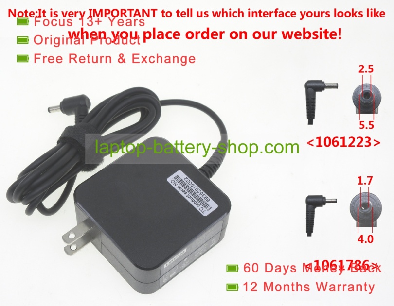 Lenovo 5A10H42923, ADL45WCG 20V 2.25A original adapters - Click Image to Close