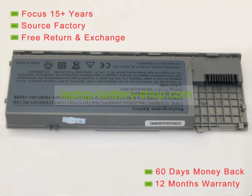 Dell TD117, UD088 11.1V 4400mAh replacement batteries - Click Image to Close