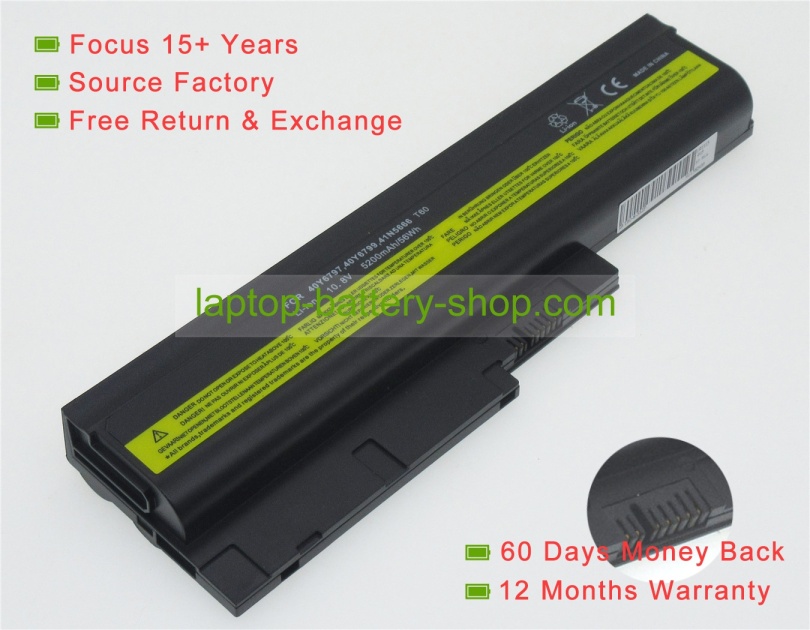 Ibm 40Y6795, FRU 92P1141 10.8V 4400mAh replacement batteries - Click Image to Close