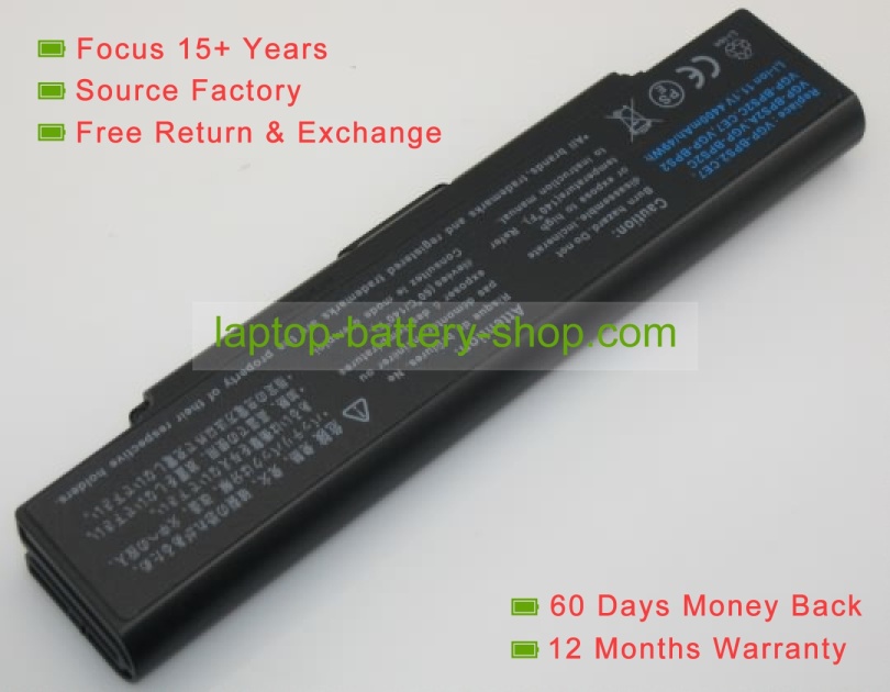 Sony VGP-BPS2, VGP-BPS2A 11.1V 4400mAh replacement batteries - Click Image to Close