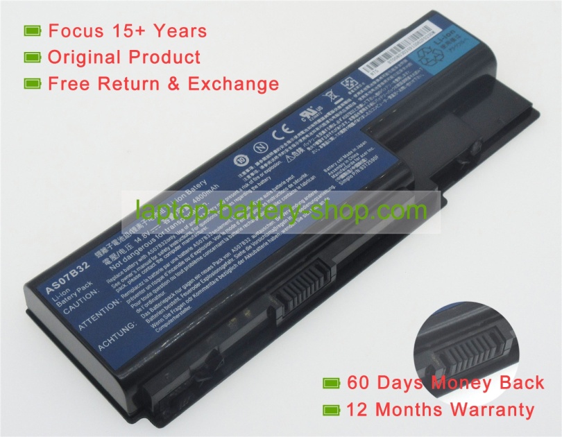 Acer AS07B31, AS07B41 14.8V 4800mAh replacement batteries - Click Image to Close