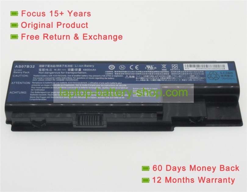 Acer AS07B31, AS07B41 14.8V 4800mAh replacement batteries - Click Image to Close