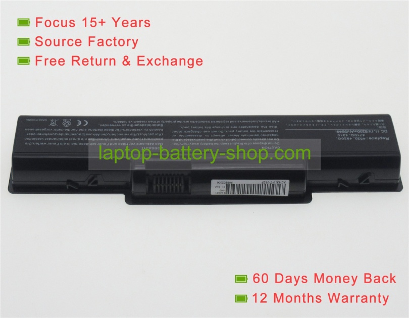 Acer AS07A31, AS07A41 11.1V 4400mAh replacement batteries - Click Image to Close