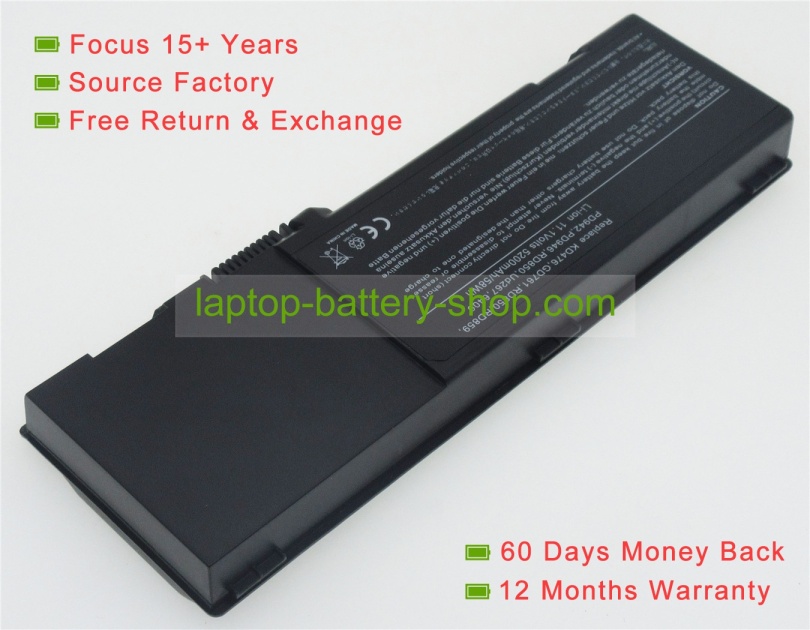 Dell GD761, KD476 11.1V 4800mAh replacement batteries - Click Image to Close
