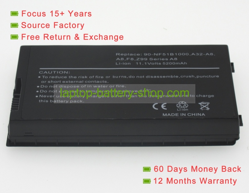 Asus A32-A, A32-A8 11.1V 4400mAh replacement batteries - Click Image to Close