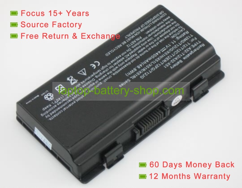 Asus A32-X51, A32-T12 11.1V 4400mAh replacement batteries - Click Image to Close