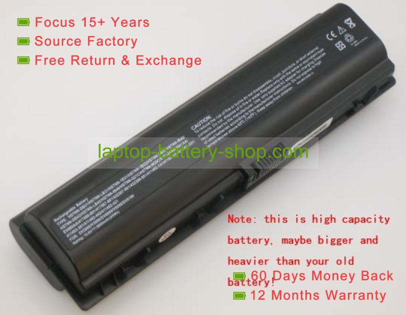 Hp compaq 417066-001, 432306-001 10.8V 8800mAh replacement batte - Click Image to Close