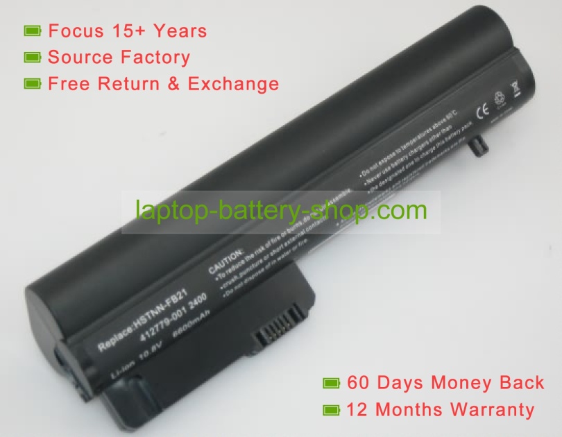 Hp compaq 412779-001, HSTNN-DB22 10.8V 6600mAh replacement batte - Click Image to Close