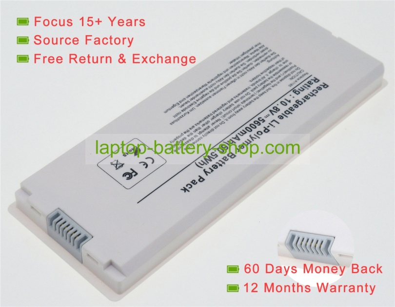 Apple A1185, A1181 10.8V 5400mAh replacement batteries - Click Image to Close