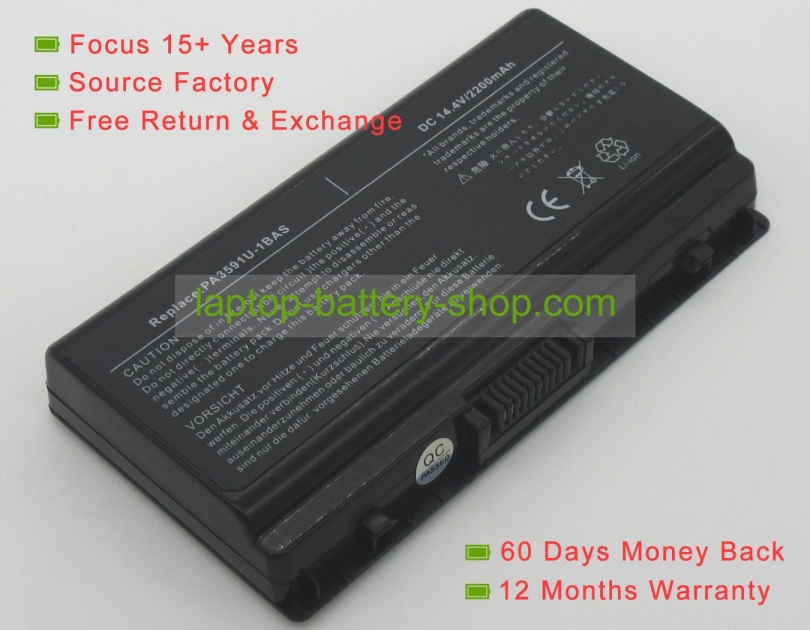 Toshiba PA3591U-1BRS, PA3591U-1BAS 14.4V 2200mAh replacement batteries - Click Image to Close