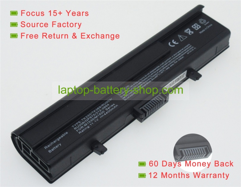 Dell TK330, RU006 11.1V 4400mAh replacement batteries - Click Image to Close